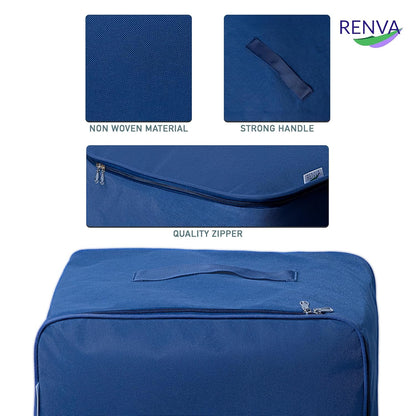 Underbed Storage Bag BLU, Foldable, Moisture-Proof, 30L
