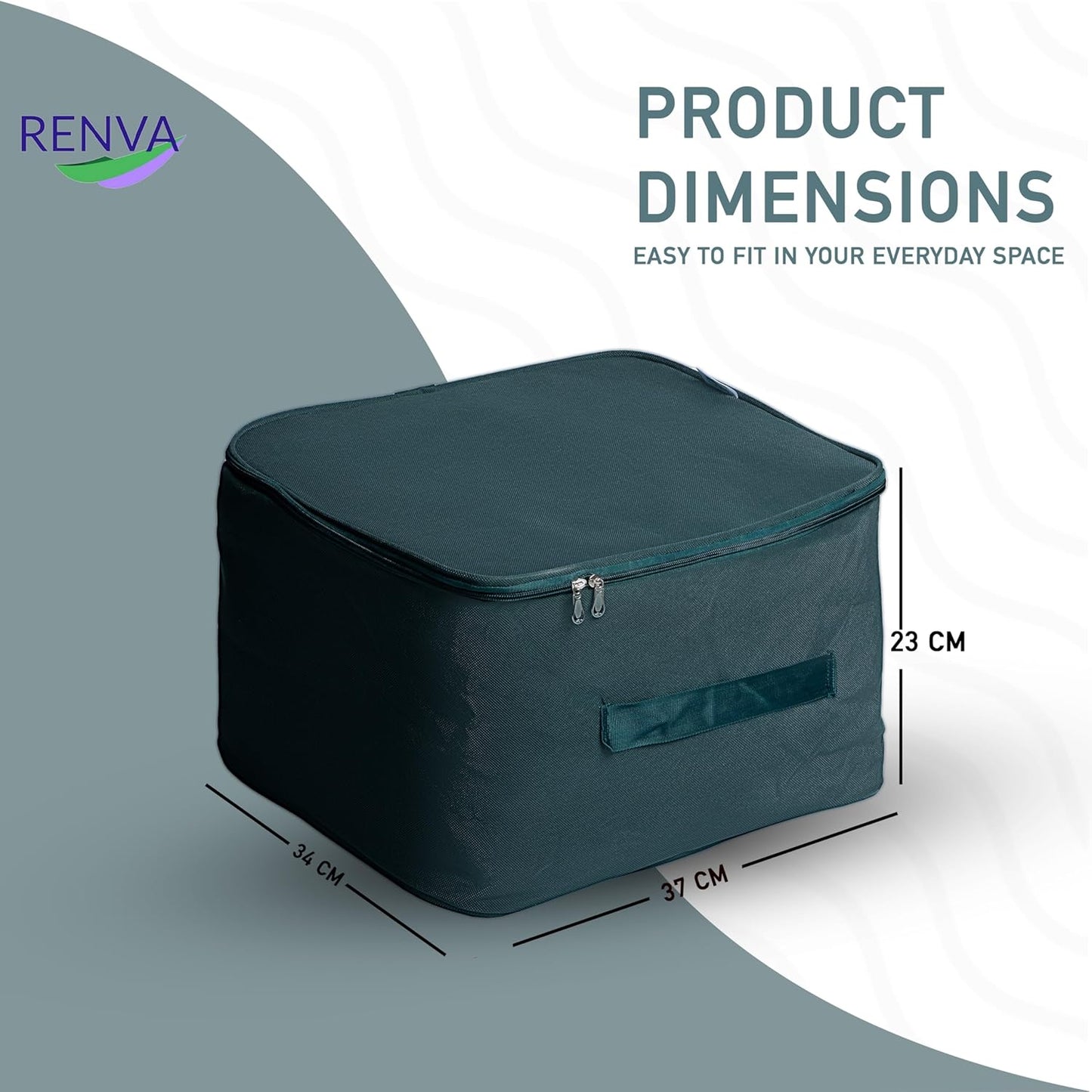 Underbed Storage Bag GRN, Foldable, Moisture-Proof, 30L