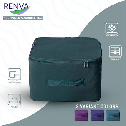 Underbed Storage Bag GRN, Foldable, Moisture-Proof, 30L