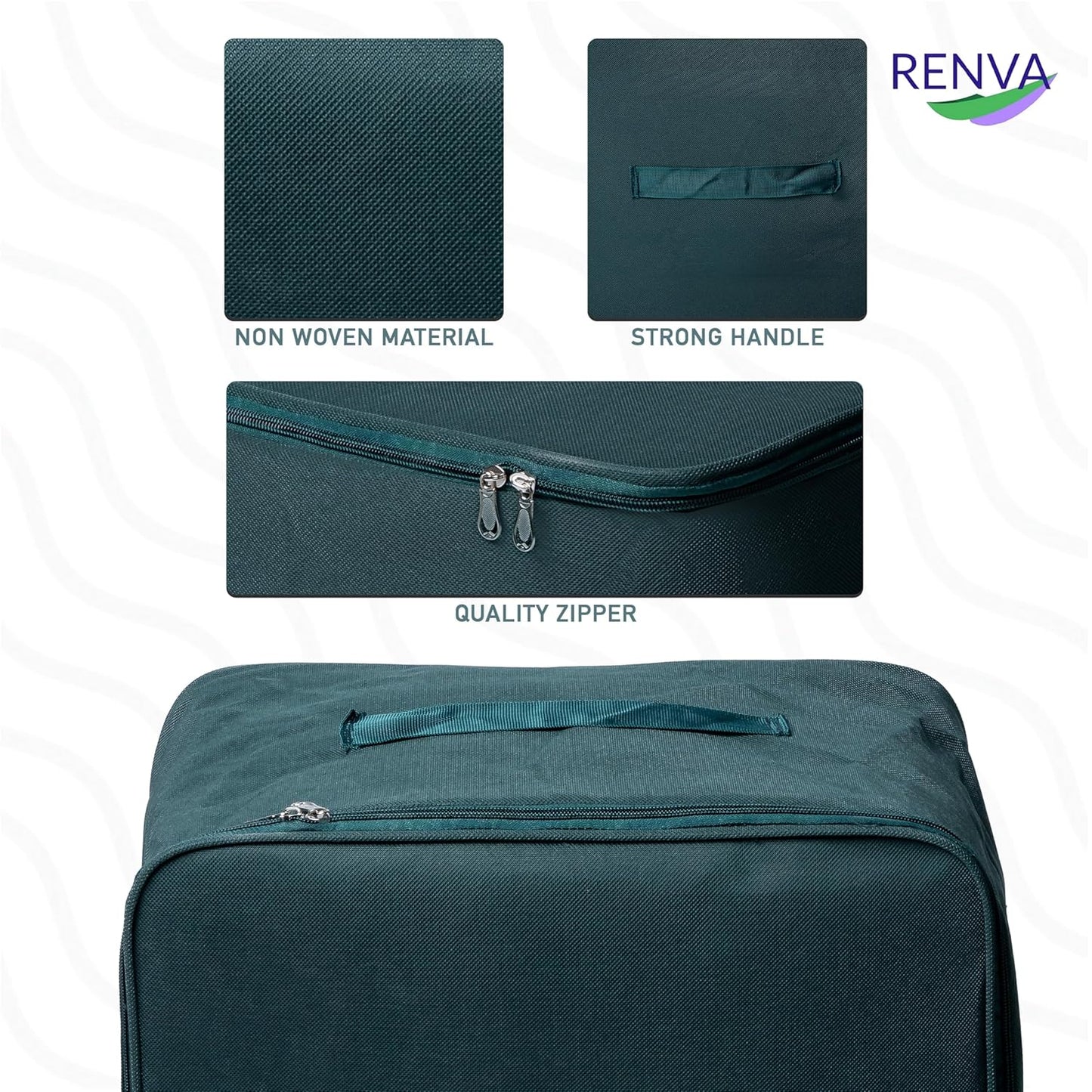 Underbed Storage Bag GRN, Foldable, Moisture-Proof, 30L