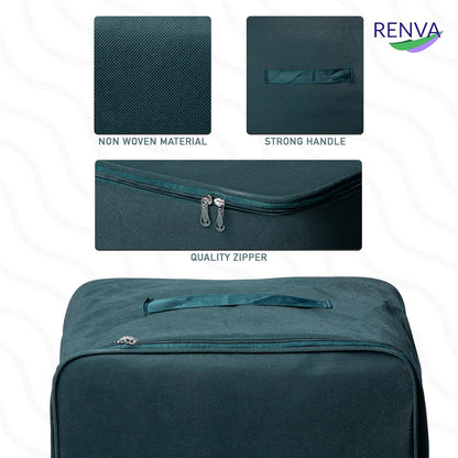 Underbed Storage Bag GRN, Foldable, Moisture-Proof, 30L