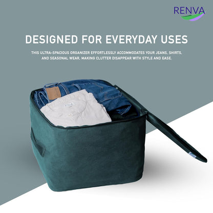 Underbed Storage Bag GRN, Foldable, Moisture-Proof, 30L