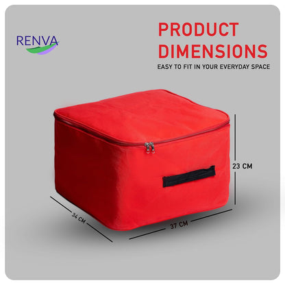 Underbed Storage Bag RED, Foldable, Moisture-Proof, 30L