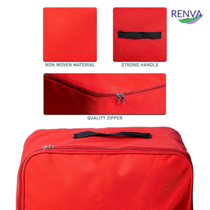 Underbed Storage Bag RED, Foldable, Moisture-Proof, 30L