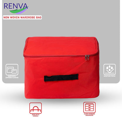 Underbed Storage Bag RED, Foldable, Moisture-Proof, 30L