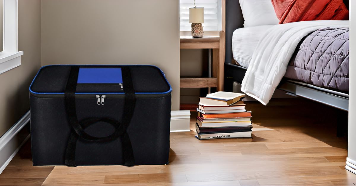 Underbed Storage Bag BLU, Foldable, Moisture-Proof, 70L