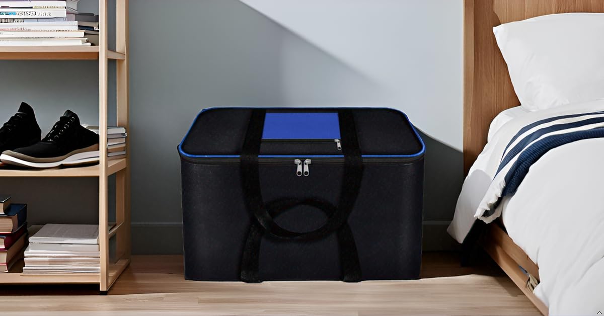 Underbed Storage Bag BLU, Foldable, Moisture-Proof, 70L
